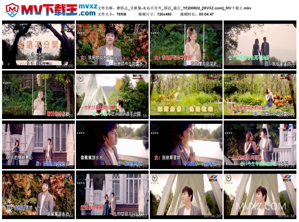 廖伟志_吴秋菊-永远不分开_国语_流行_YE200602